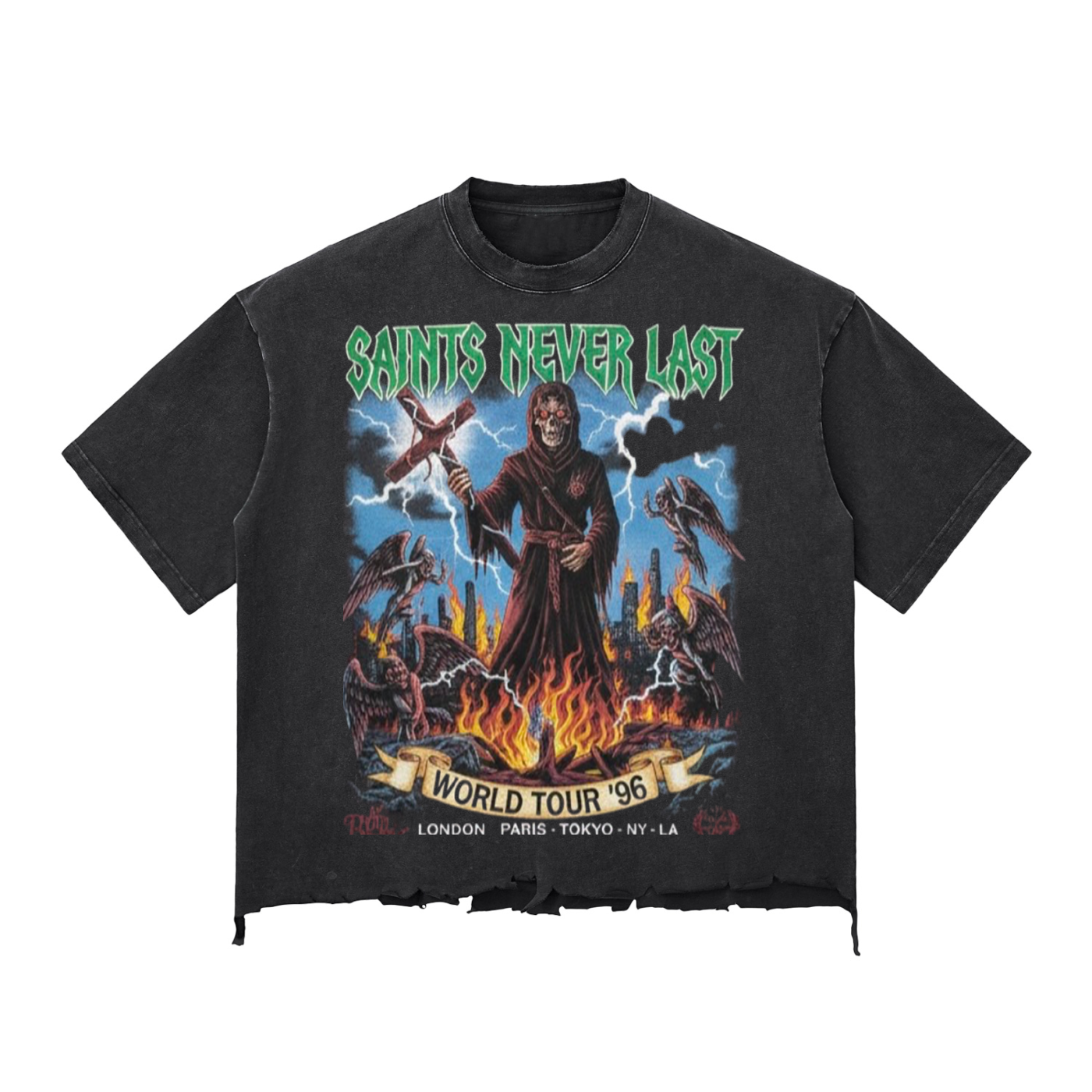 Snow Wash Eternal Damnation World Tour 96 Boxy Tee