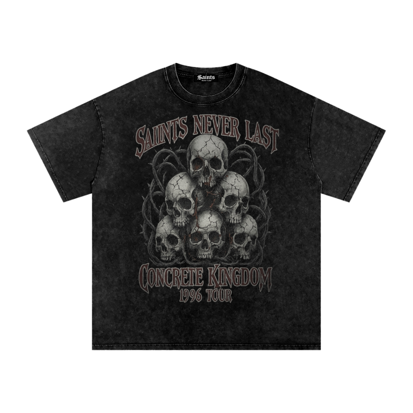 Snow Washed Oversized Concrete Kingdom Tee